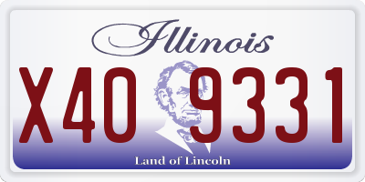 IL license plate X409331