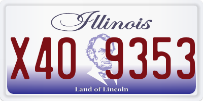 IL license plate X409353