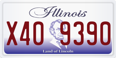 IL license plate X409390