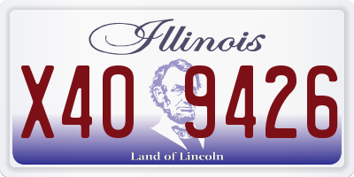 IL license plate X409426