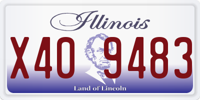IL license plate X409483