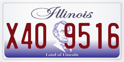 IL license plate X409516