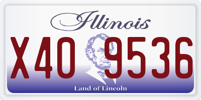 IL license plate X409536