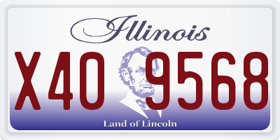 IL license plate X409568