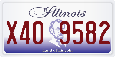 IL license plate X409582