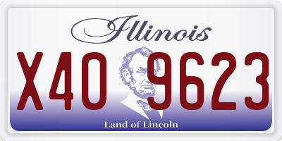 IL license plate X409623