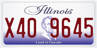 IL license plate X409645