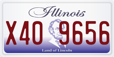 IL license plate X409656