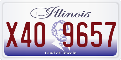IL license plate X409657