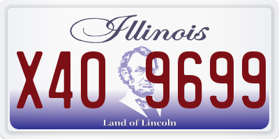 IL license plate X409699
