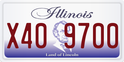 IL license plate X409700