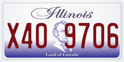 IL license plate X409706