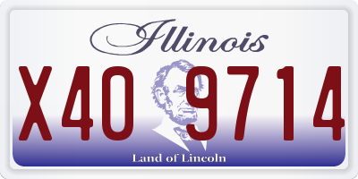 IL license plate X409714