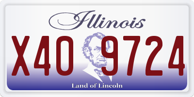 IL license plate X409724