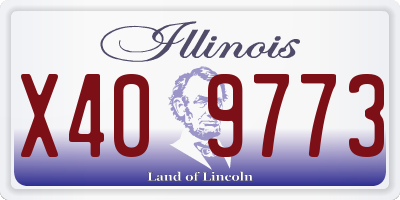 IL license plate X409773