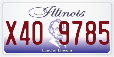 IL license plate X409785