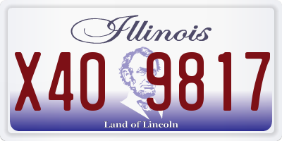 IL license plate X409817