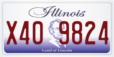 IL license plate X409824