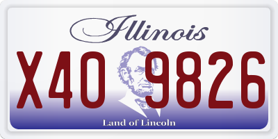IL license plate X409826