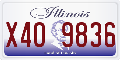 IL license plate X409836