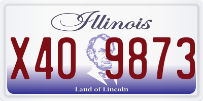 IL license plate X409873