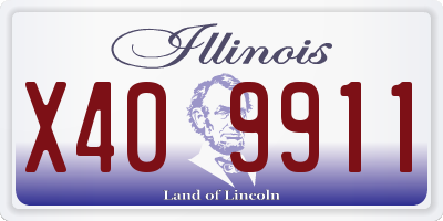 IL license plate X409911