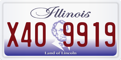 IL license plate X409919
