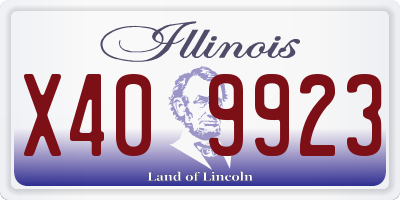 IL license plate X409923