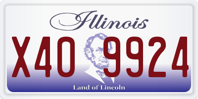 IL license plate X409924