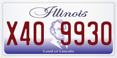 IL license plate X409930