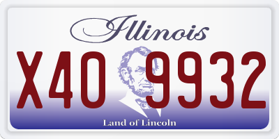IL license plate X409932