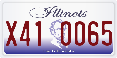 IL license plate X410065