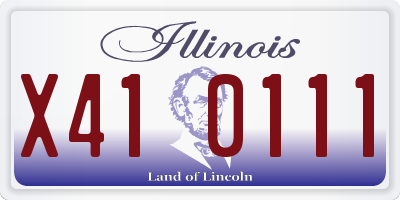 IL license plate X410111