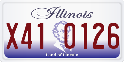 IL license plate X410126
