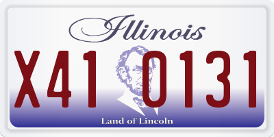 IL license plate X410131