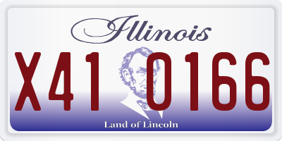 IL license plate X410166