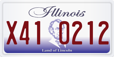 IL license plate X410212