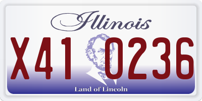 IL license plate X410236