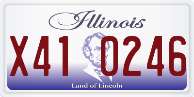 IL license plate X410246