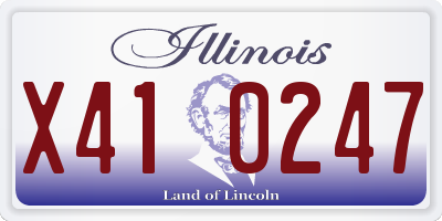 IL license plate X410247