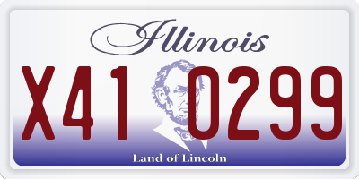 IL license plate X410299
