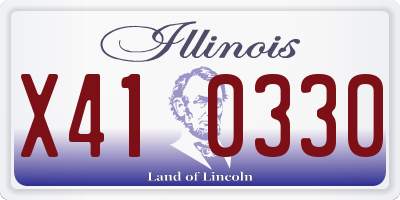 IL license plate X410330
