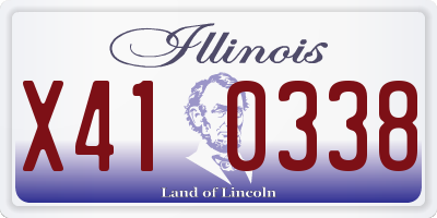 IL license plate X410338