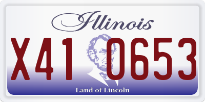 IL license plate X410653