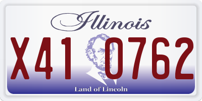 IL license plate X410762