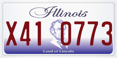 IL license plate X410773