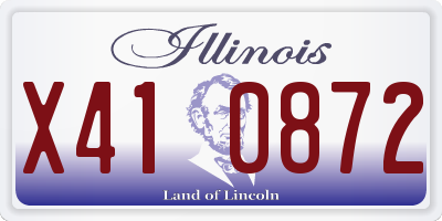 IL license plate X410872