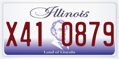 IL license plate X410879