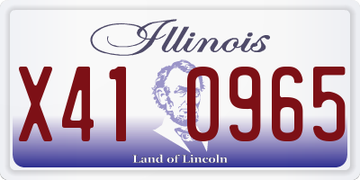 IL license plate X410965