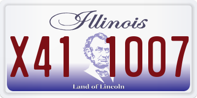 IL license plate X411007
